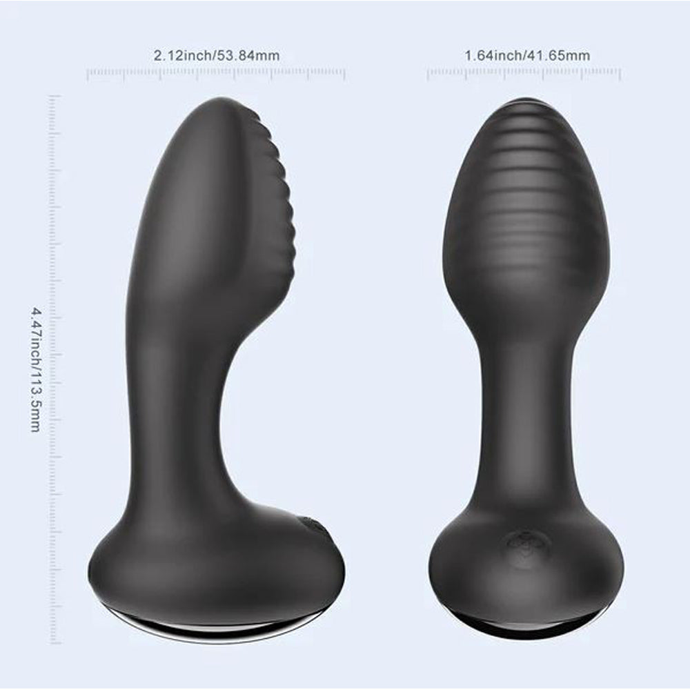 Black anal vibrator measurement photo