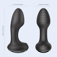 Black anal vibrator measurement photo