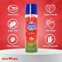 Skins fruity water based lubricant information photo.