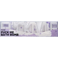 Fuck me bath bomb in packaging