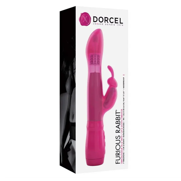 slopped head with internal beads, rabbit style clit stimulator vibrator with box