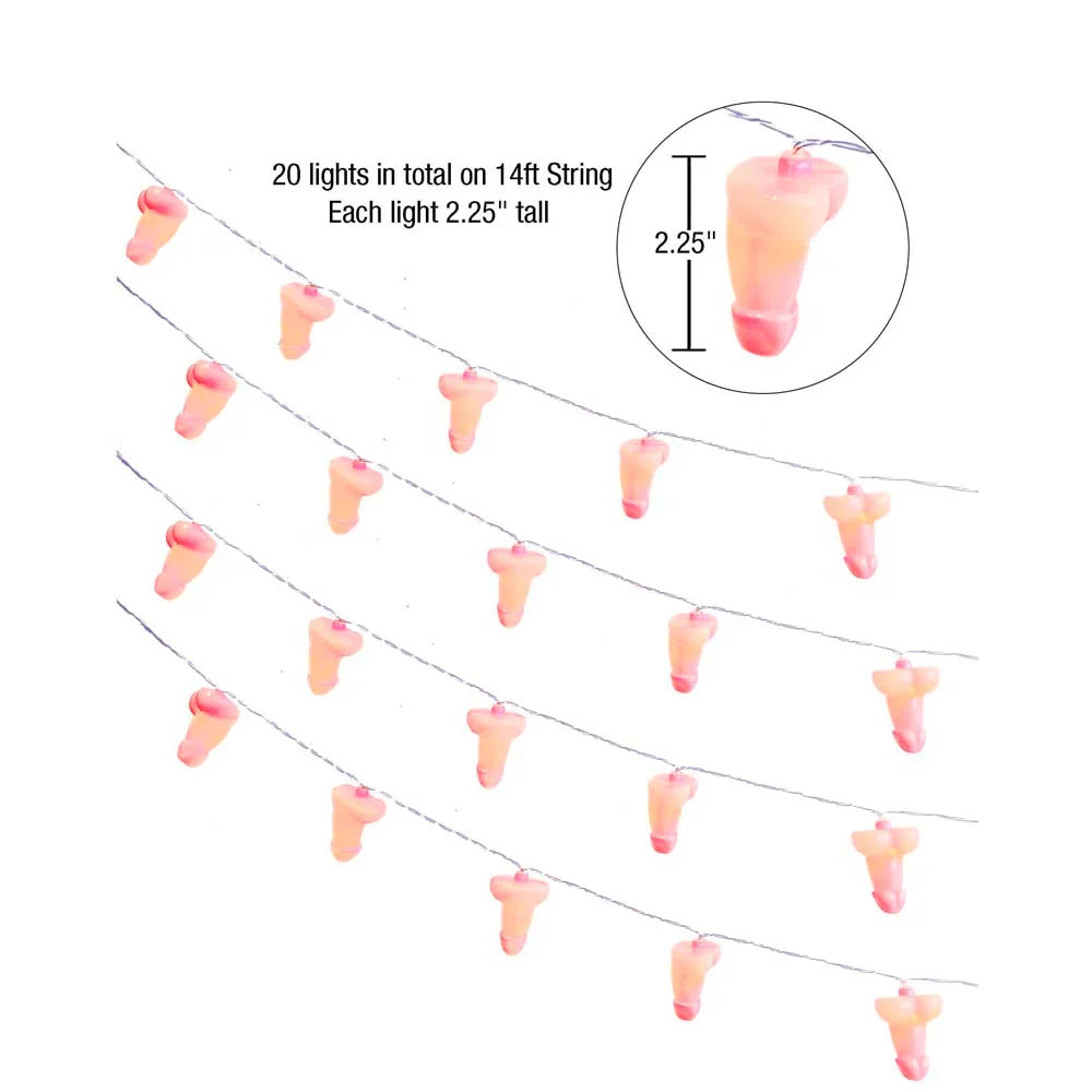 Penis party bistro string lights measurement photo 