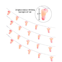 Penis party bistro string lights measurement photo 