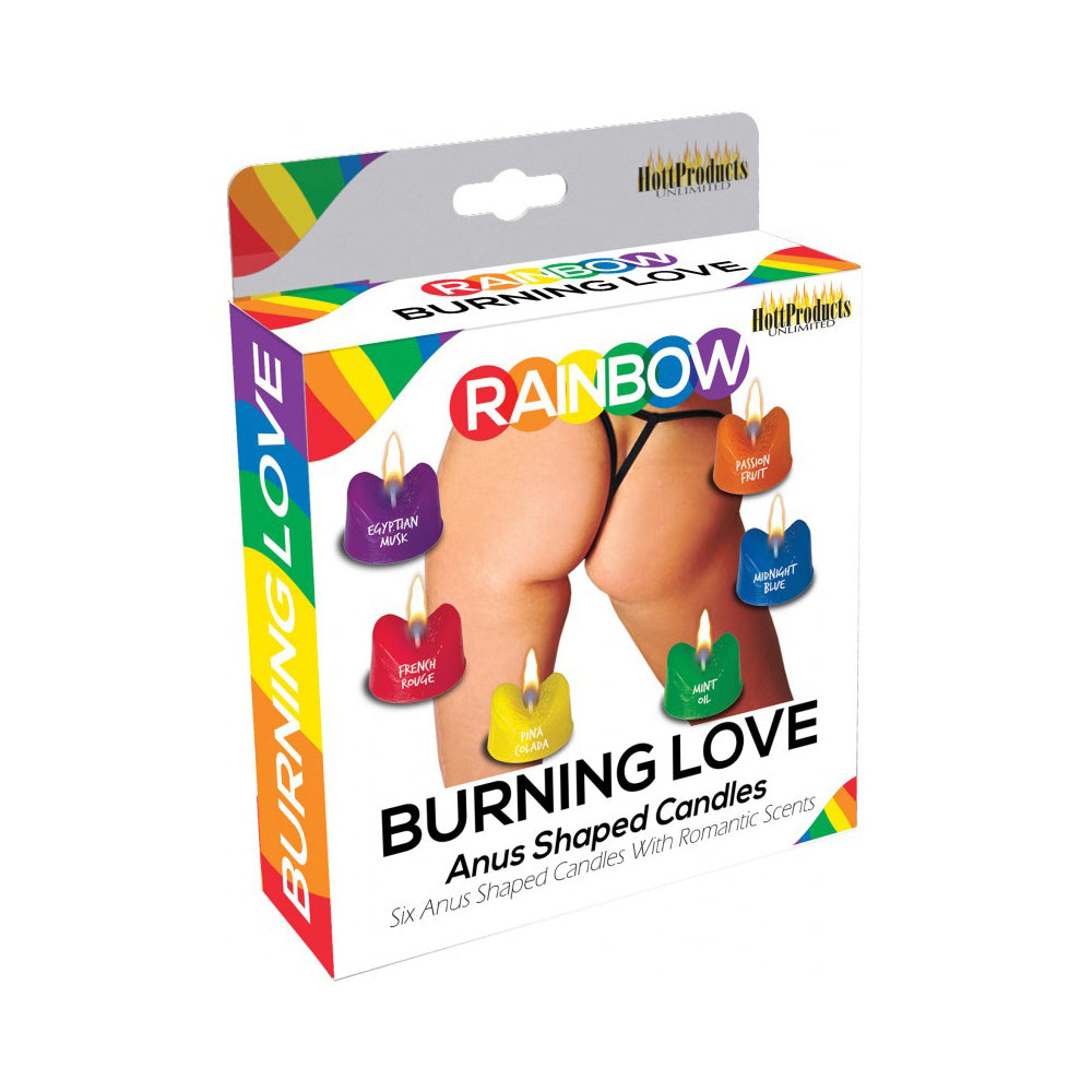 Burning Love Anus Candles -Assorted 6pc