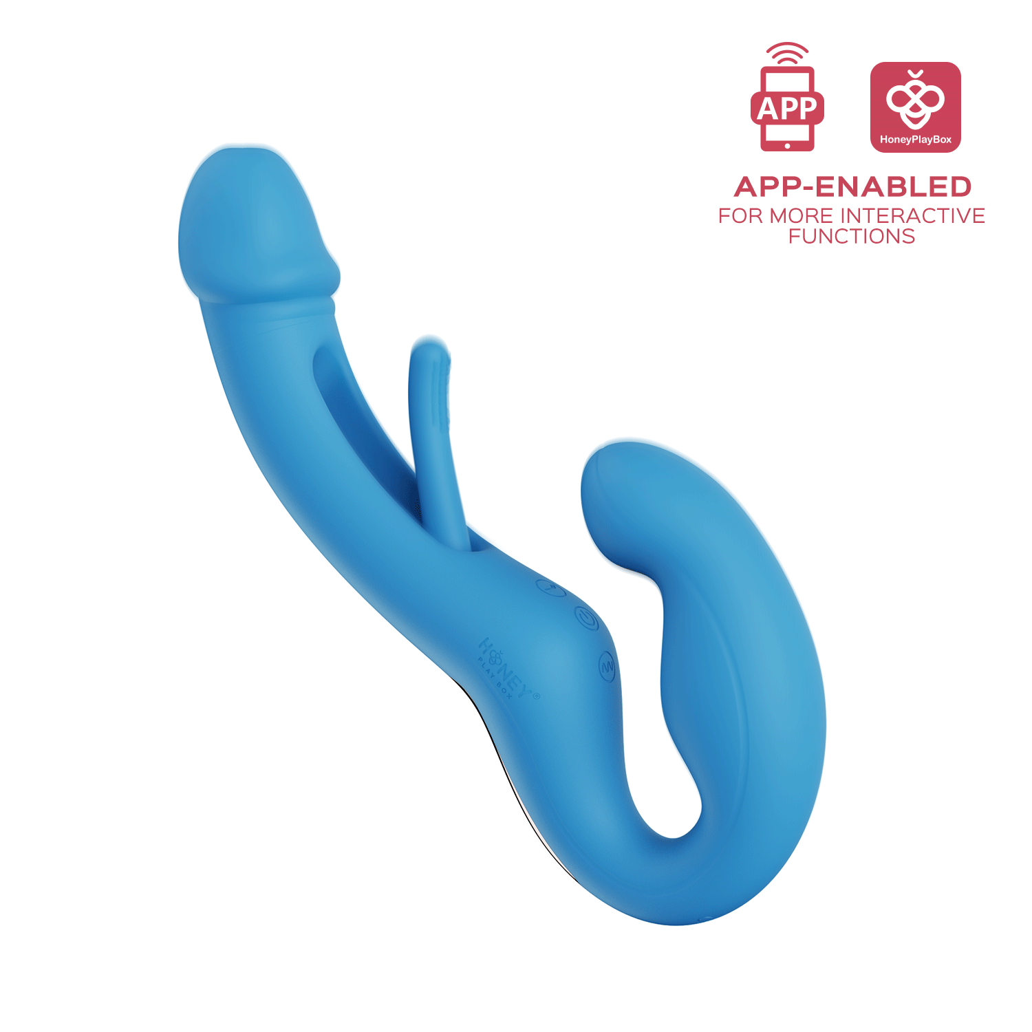 Blue strapless strap on motion example photo
