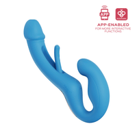 Blue strapless strap on motion example photo