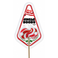 Horny christmas jingle boob peppermint pop in packaging