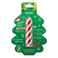 Candy striped santas little helper rechargeable vibrating bullet in packaging