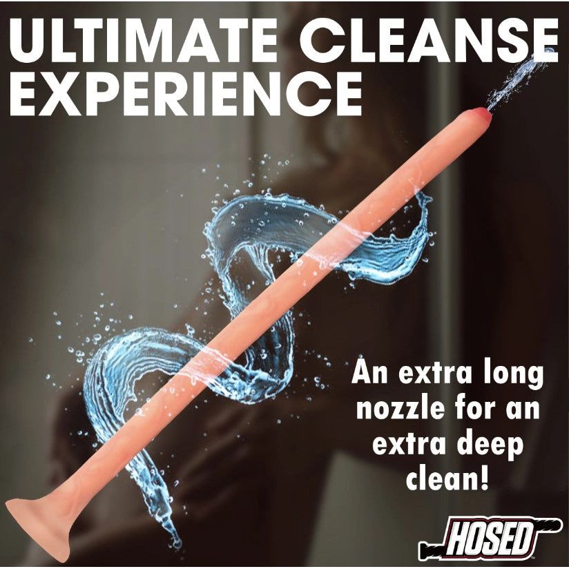 Beige 19'' enema hose information photo.