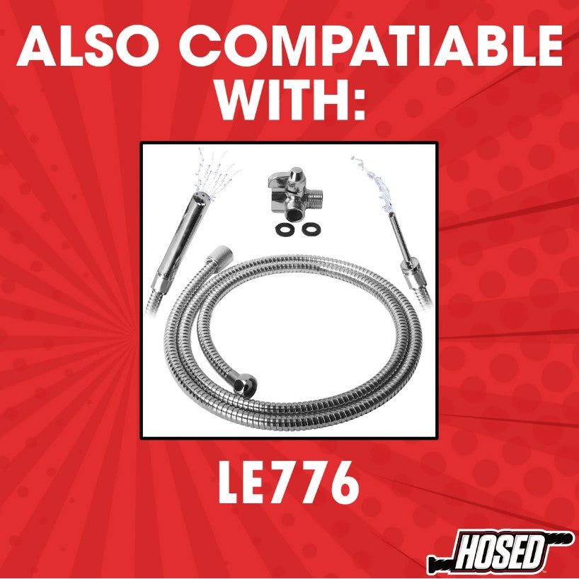 Beige 19'' slim enema hose compatibility photo.