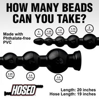 Beaded 19'' anal snake measurements photo.