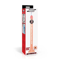 Beige 12'' slim enema hose inside packaging.