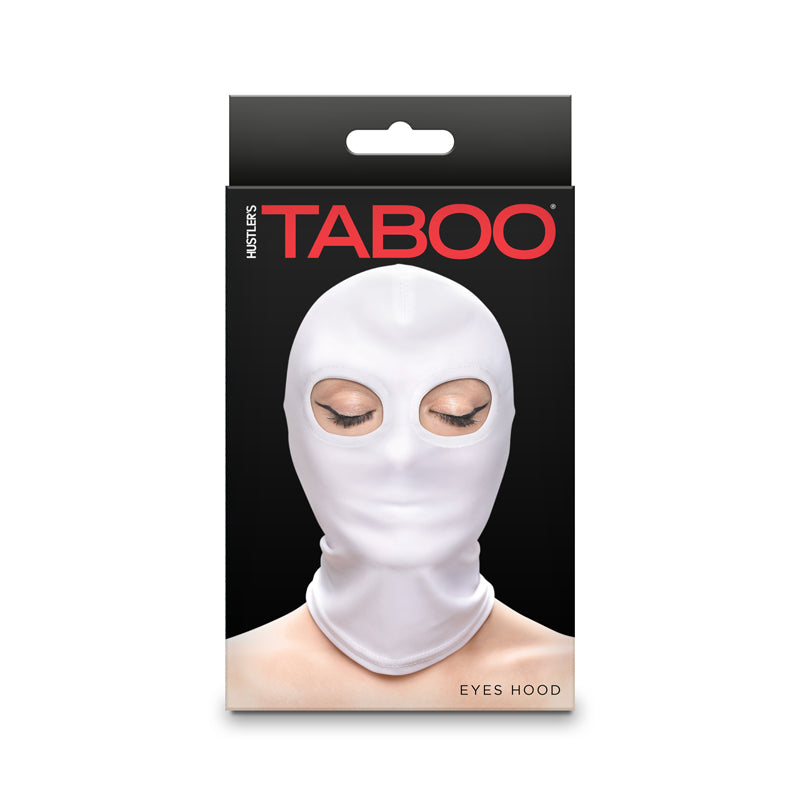 White hustlers taboo eyes hood inside packaging.