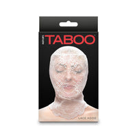 White lace taboo hood inside packaging.