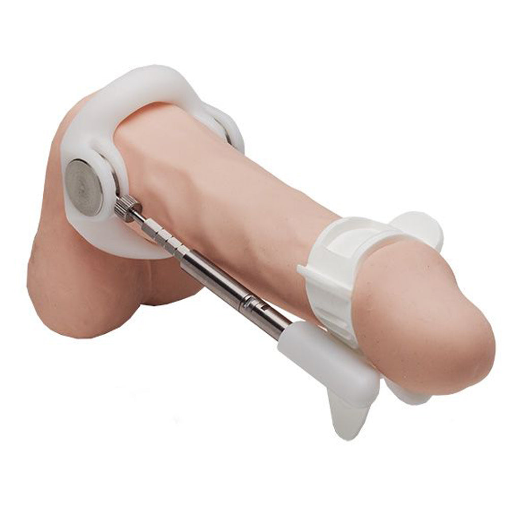 White Penis extender example photo on white background.