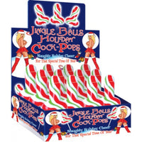 jingle balls holiday cock pops edible candy 12pc in display box