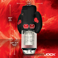 Jock advanced male masturbator measurement photo.