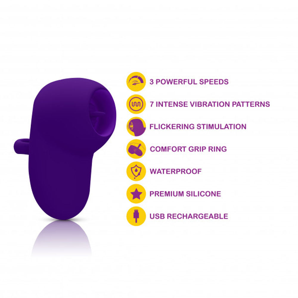 Purple Kenley finger vibrator information example photo.