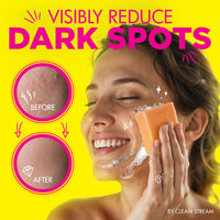 Kojic acid bar soap before and after example photo.