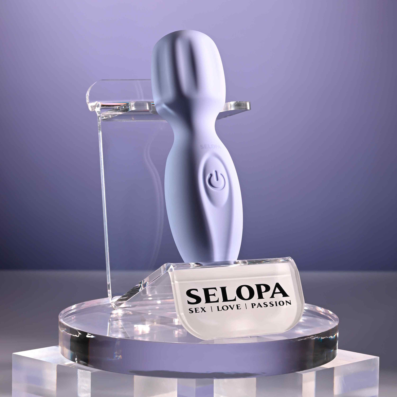 Lilac lil wand vibrator on display example photo.