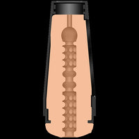 Image shows the internal structure of the masturbator 