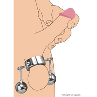 Metal silver ball trap example photo.