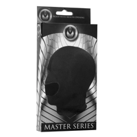 Black blow hole hood inside packaging.