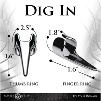 Clawed sensation rings measurement photo.