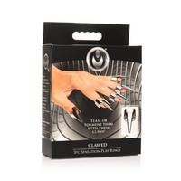 Silver clawed sensation rings inside packaging 5pc.