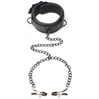 Black collar and nipple clamps example photo.