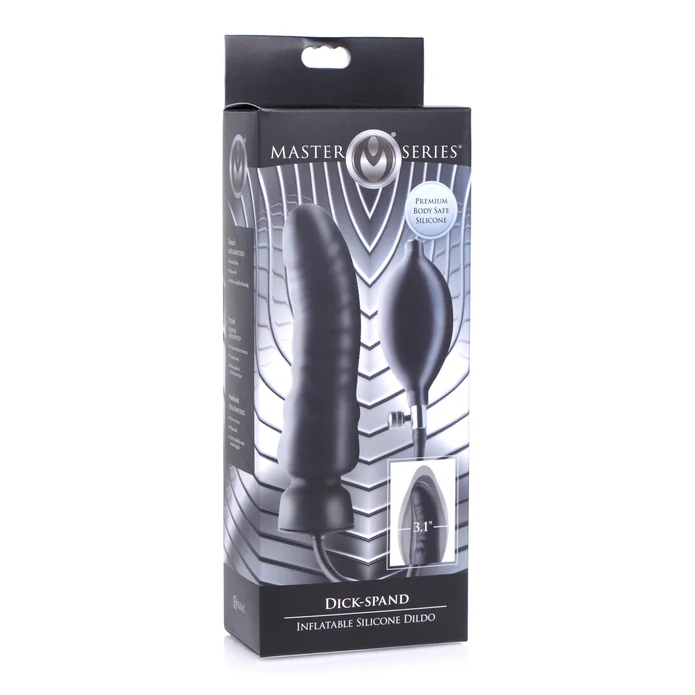 Black Dick-spand inflatable dildo inside pacakging.
