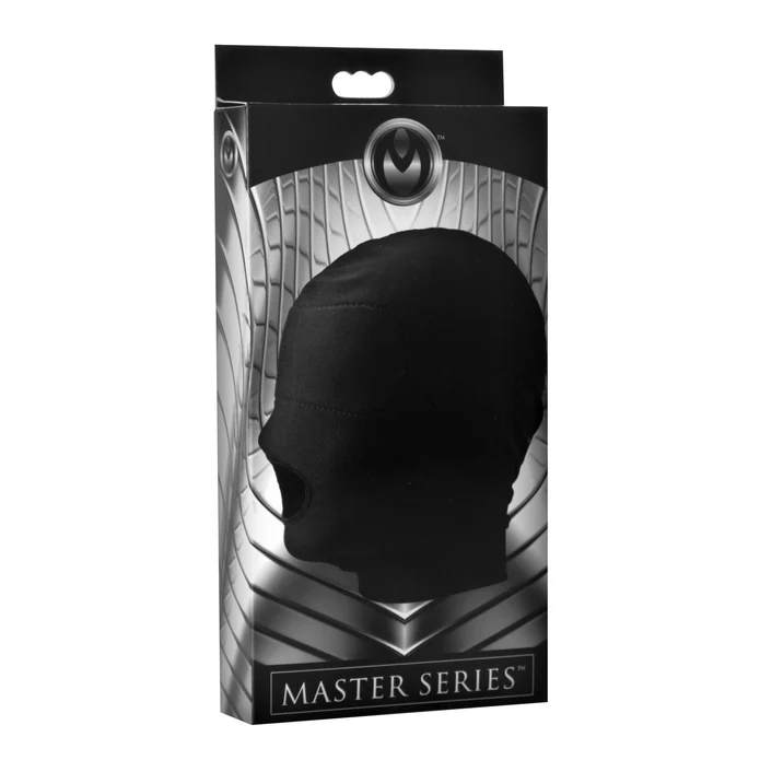Black disguise open mouth hood inside packaging.