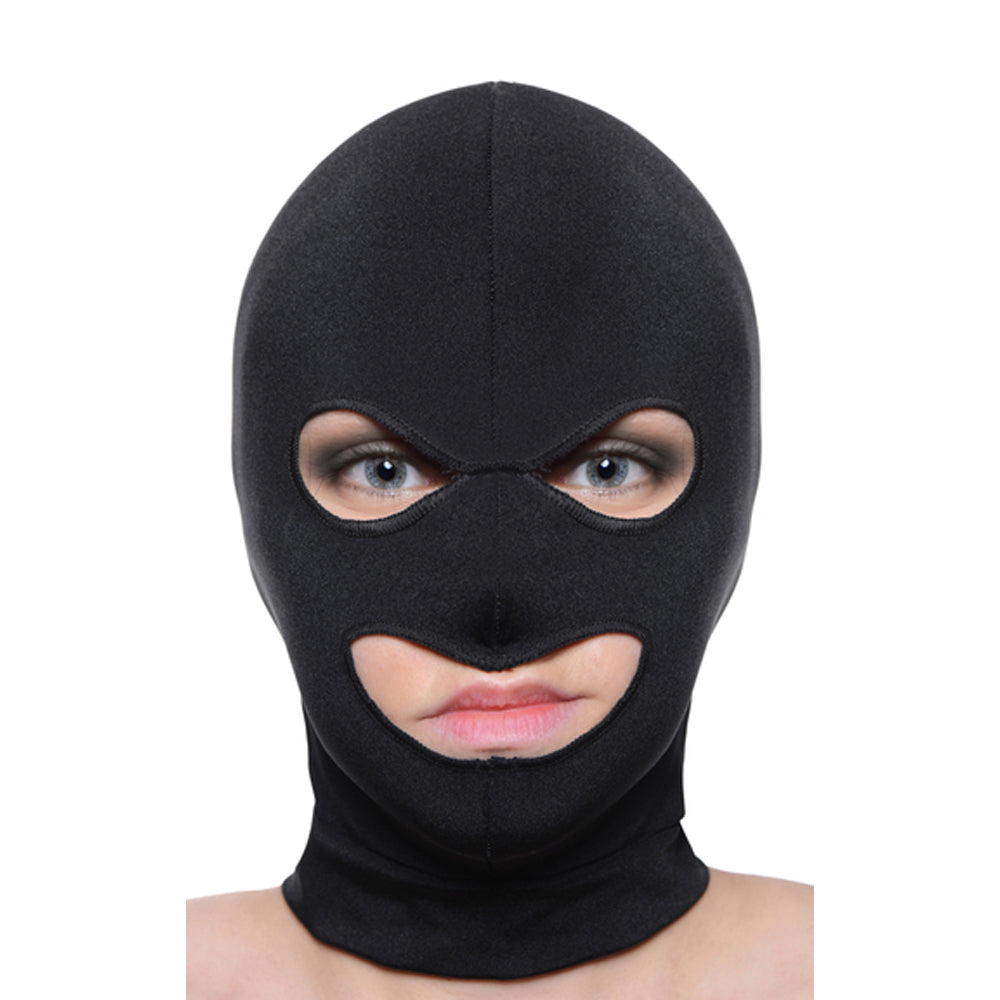 Black facade hood example photo.