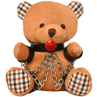 Bondage gagged teddy bear plush front example photo.