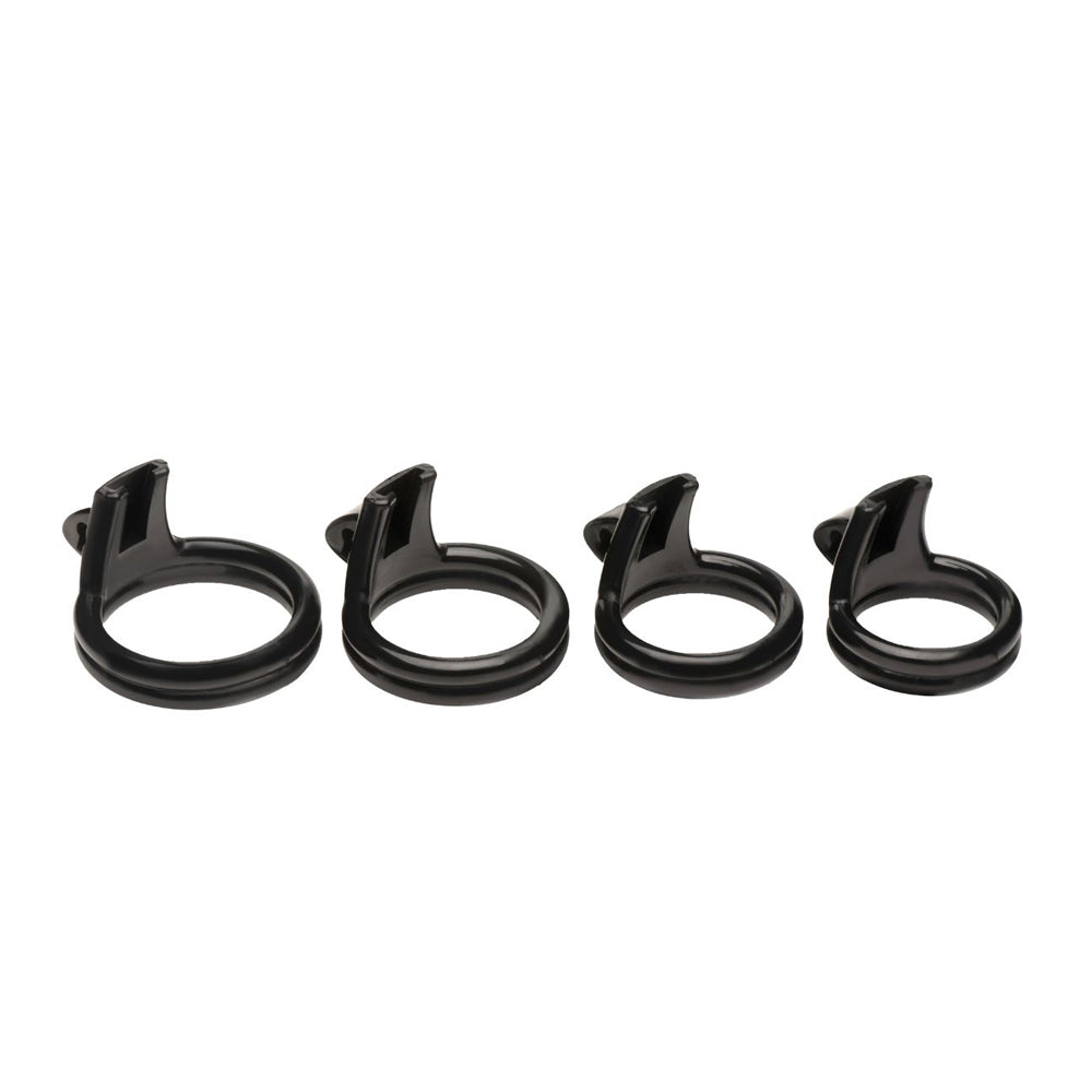 Chastity rings example photo black.