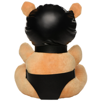Bondage hooded teddy bear backside example photo.