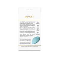 Blue minnes pop panty vibrator back packaging information photo.