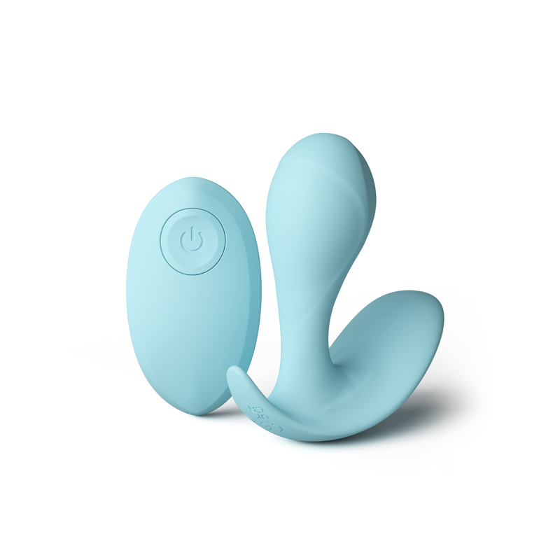 Blue remote panty vibrator with remote example photo.