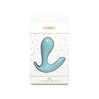 Blue minnies pop panty vibrator inside packaging.