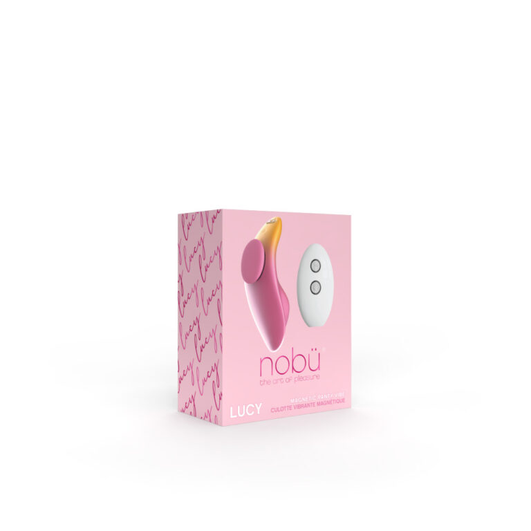 pink and yellow panty vibrator with remote on box packaging