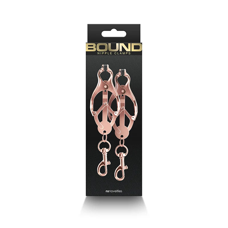 black box with picture of pink nipples clamps