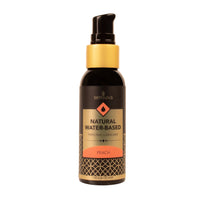 Peach scented water based lubricant 57ml bottle with squeeze top lid.