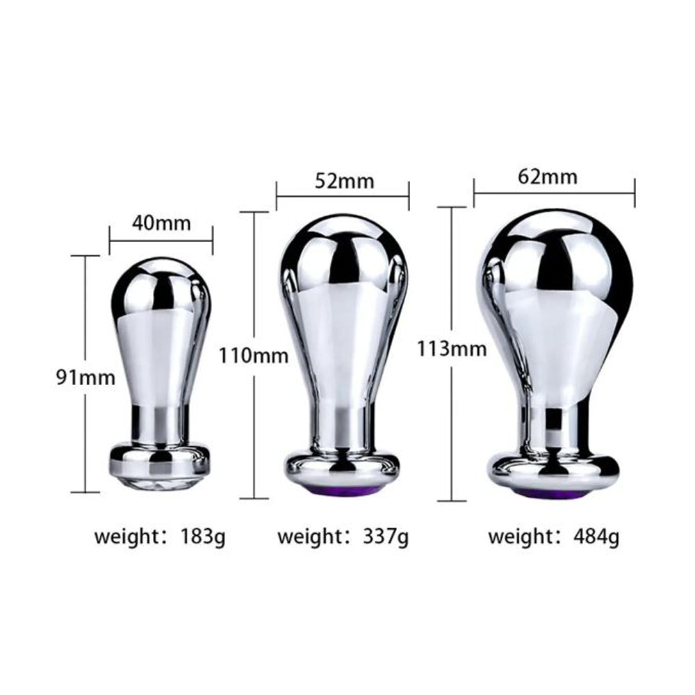 Extreme Bulb Plug with Onyx Gem Lg by Pink Elephant