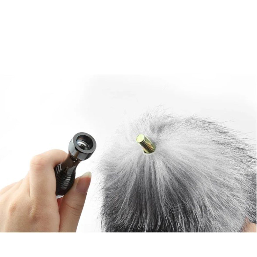 Real Fox Tail Sm Tapered Metal Plug by Pink Elephant