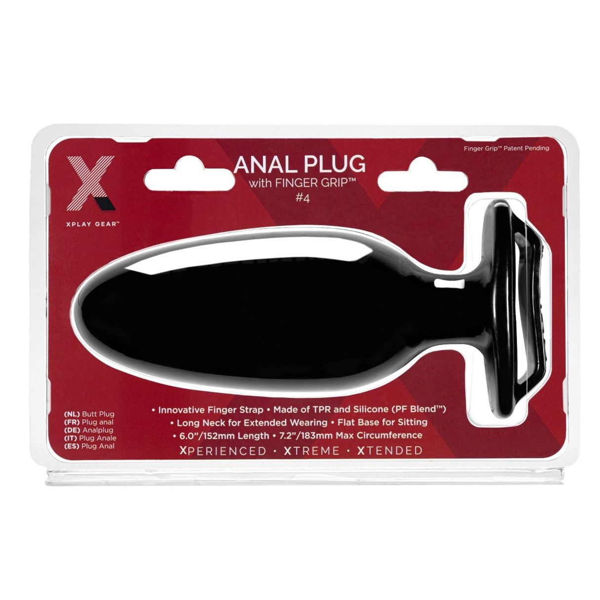 Xplay Finger Grip Plug #4L by Perfect Fit