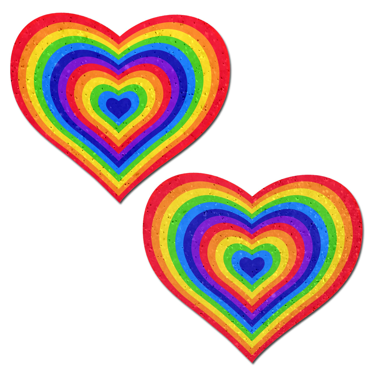 Velvet Rainbow Pumping Heart Pasties by Pastease