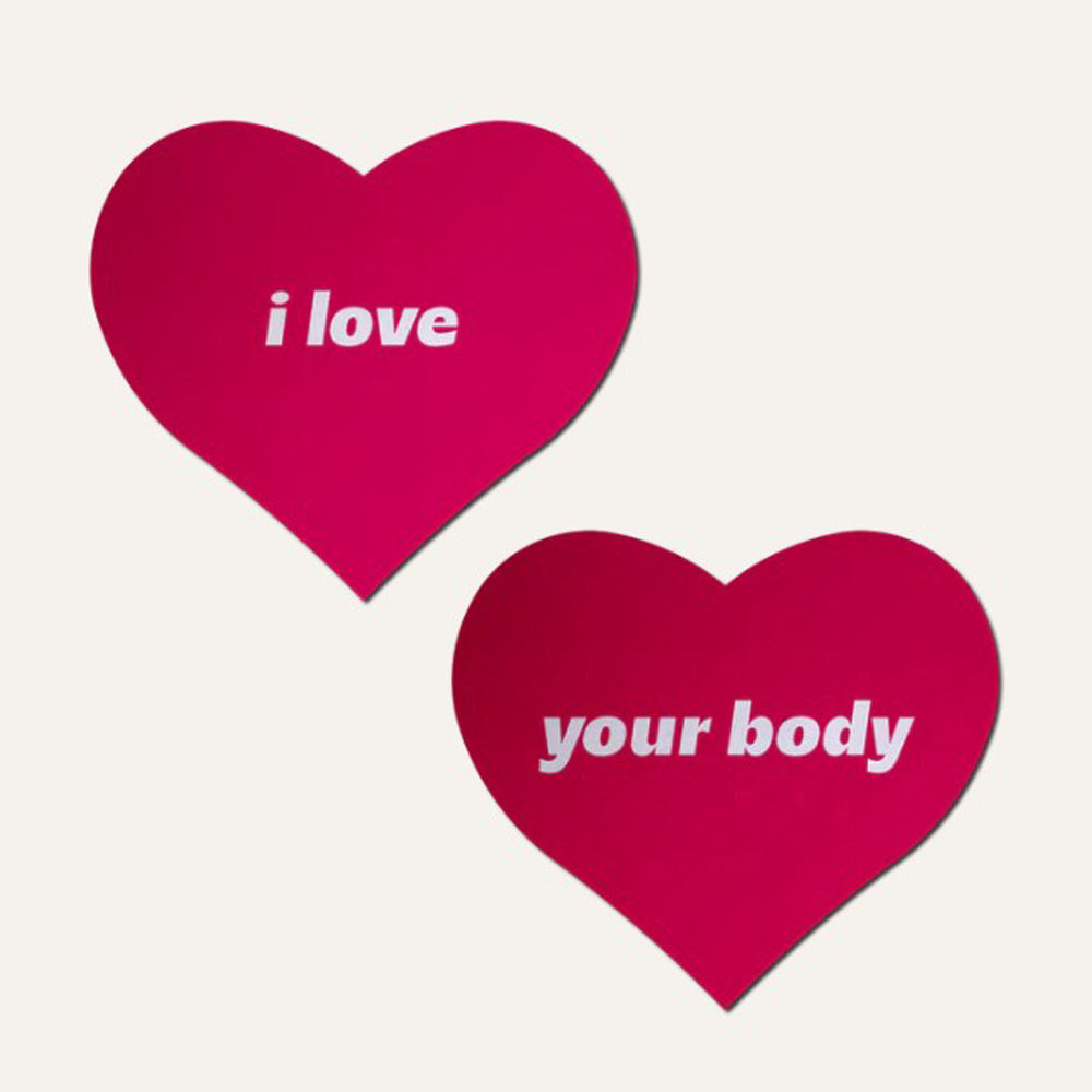 I Love Your Body Heart Pasties by Pastease