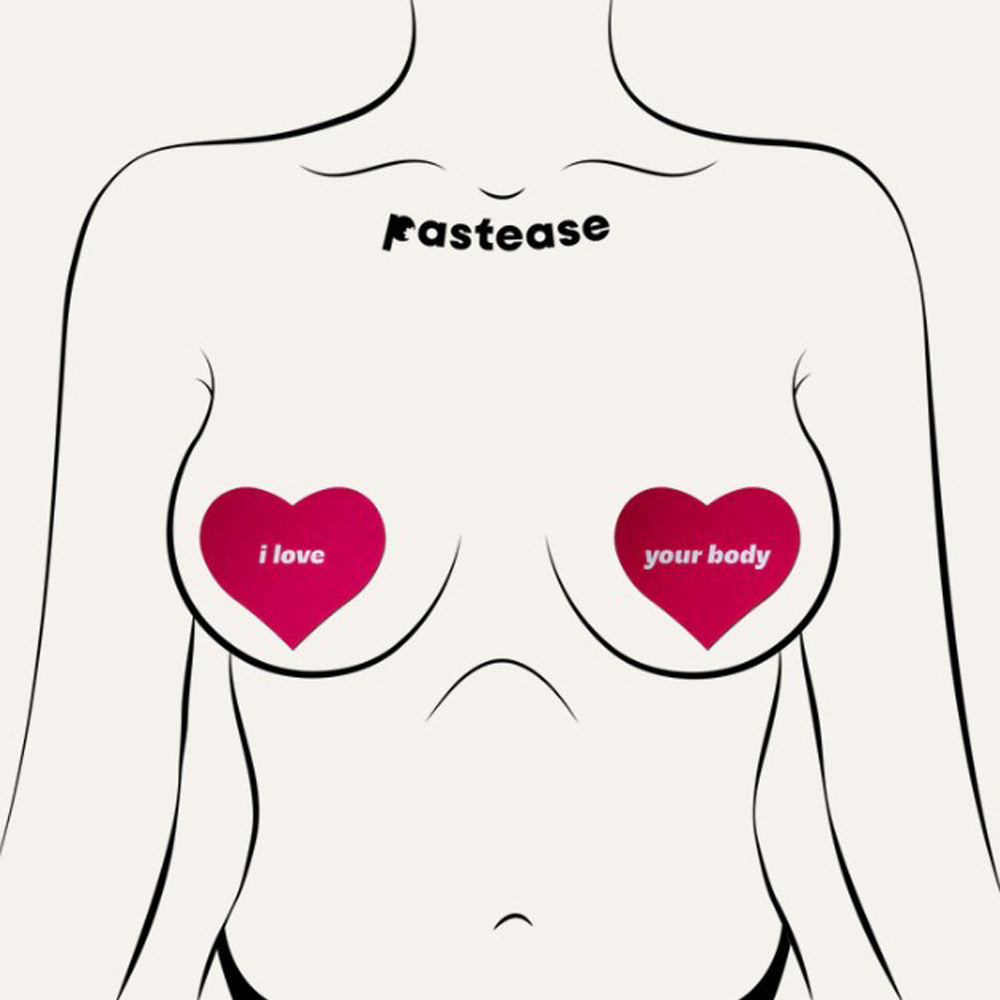 I Love Your Body Heart Pasties by Pastease