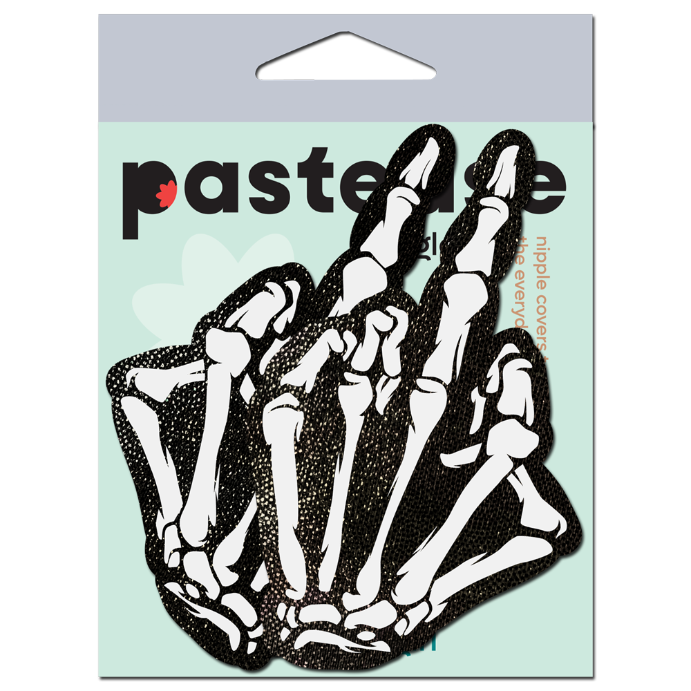 Middle Finger Skeleton Hand Pasties by Pastease