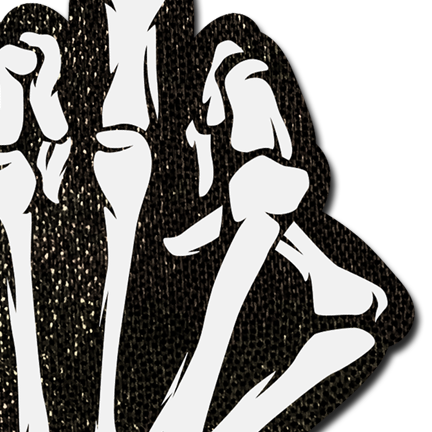 Middle Finger Skeleton Hand Pasties by Pastease